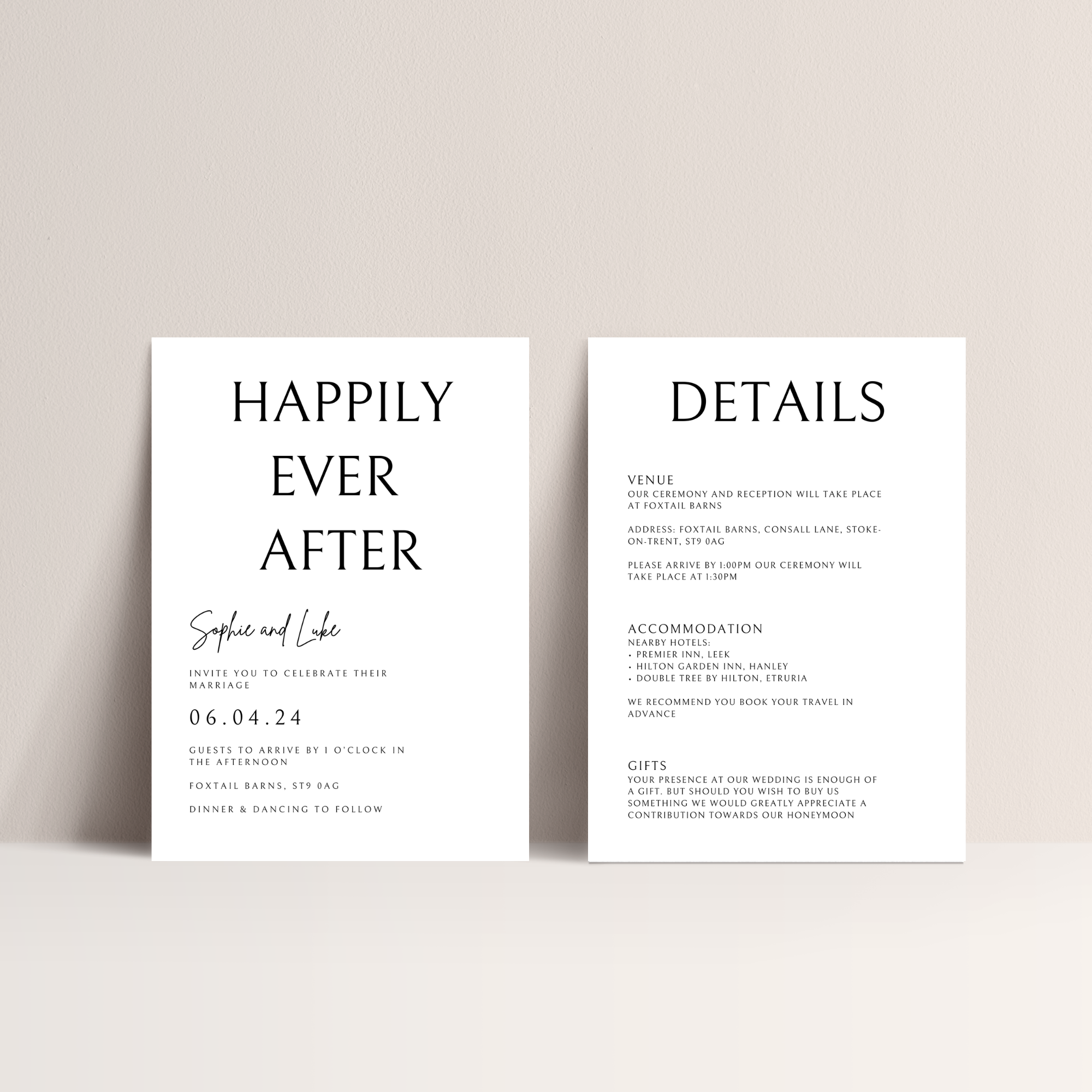 Mila | Two Card Suite