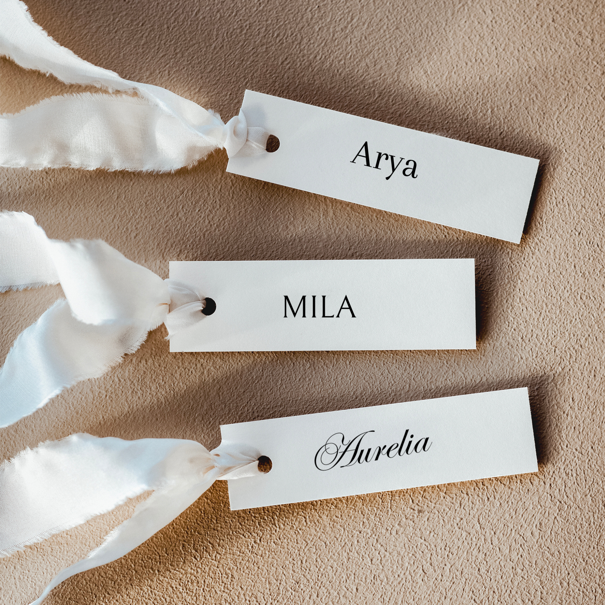 Name Placement with Ribbon